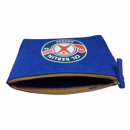 Kleinkramtasche aus Filz dunkelblau - CfL Logo